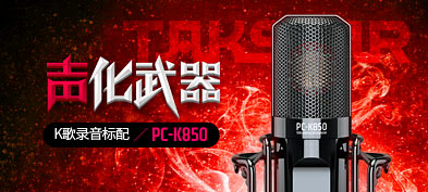 得胜(TAKSTAR) PC-K850电容式录音麦克风 