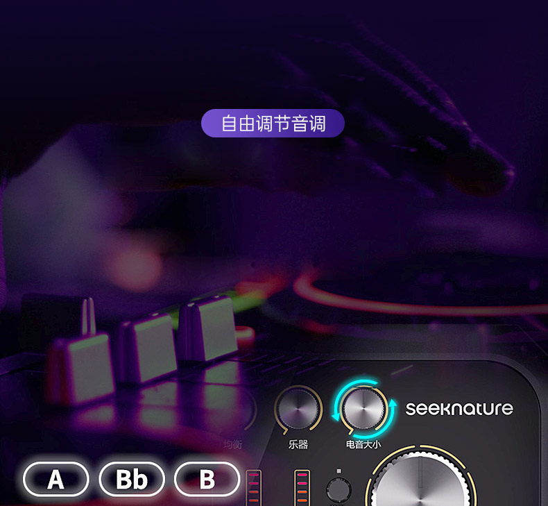 森然(seeknature) ST60 手机直播声卡专用麦克风电脑唱歌网红k歌专用声卡